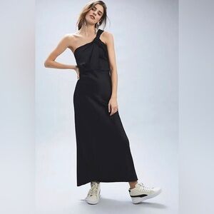 Significant Other Macy Black One Shoulder Dress US 4